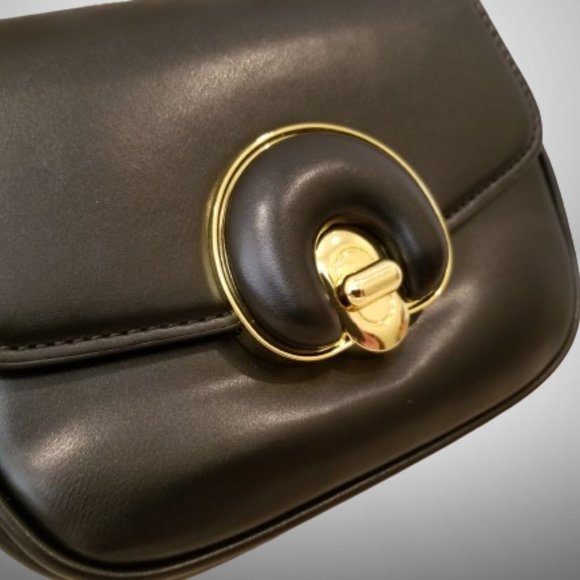 NWT! LOPPOP Black Faux Leather Purse Shoulder Bag w/Two Detachable Straps - Picture 5 of 11